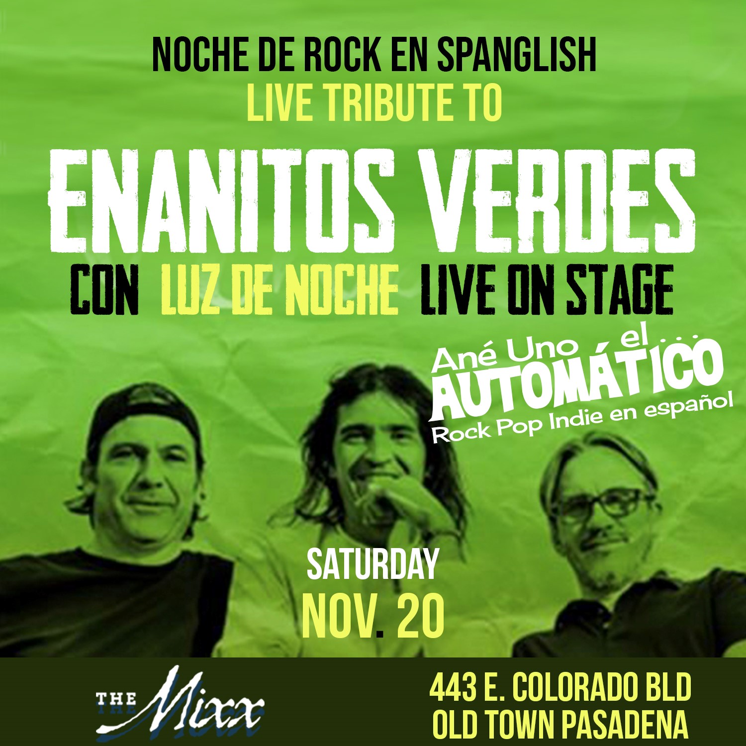 You are currently viewing ENANITOS VERDES Rock En Español Tribute Night.