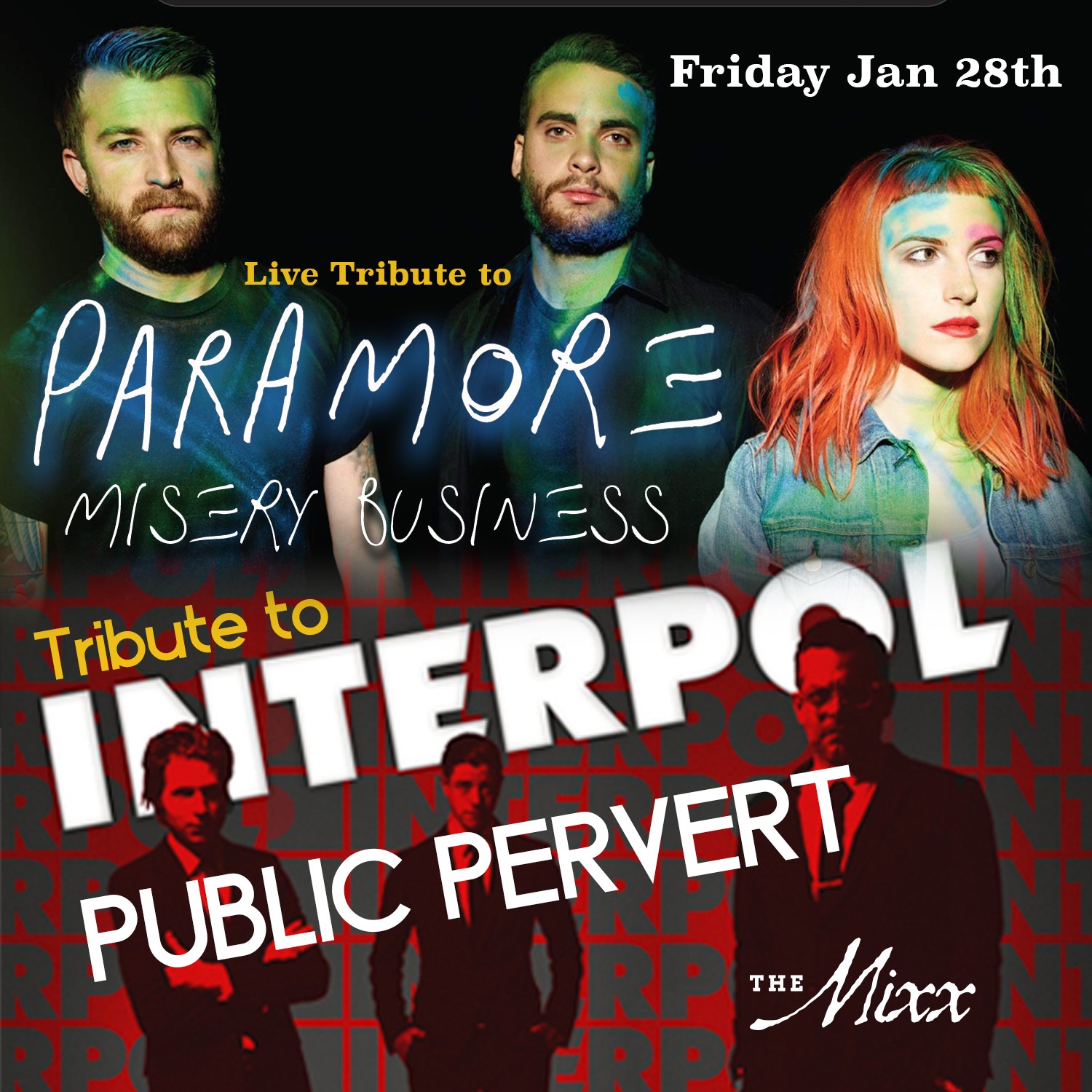 You are currently viewing INTERPOL & PARAMORE TRIBUTE NIGHT – LIVE