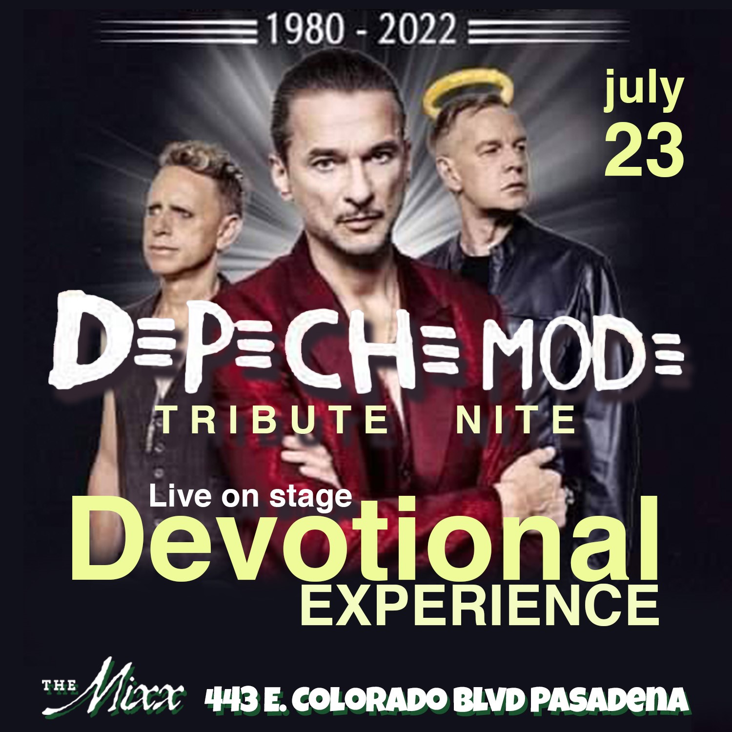 You are currently viewing 42 Years of Depeche Mode Dance Party & Live show with Devotional Experience