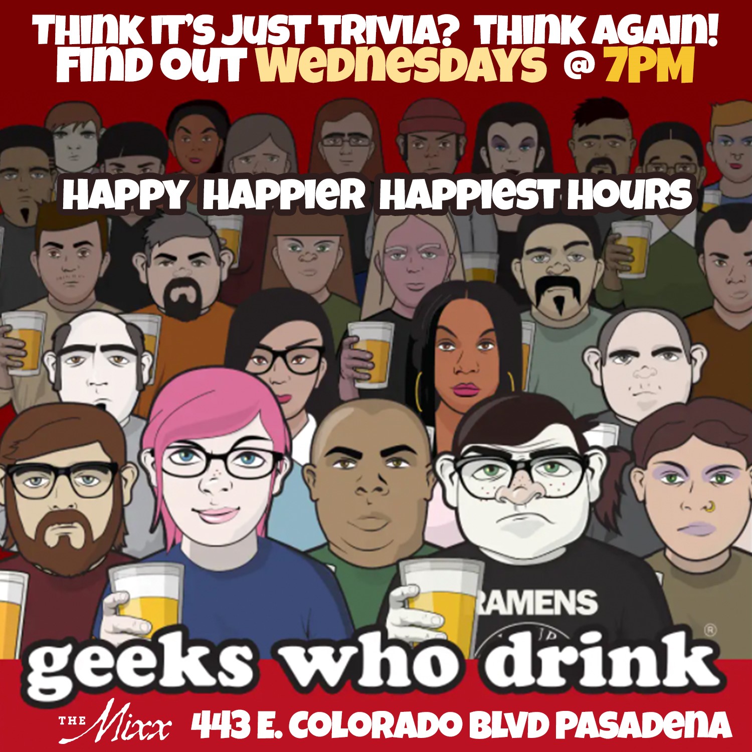 You are currently viewing GEEKS WHO DRINK TRIVIA HUMP DAY HAPPY HOURS