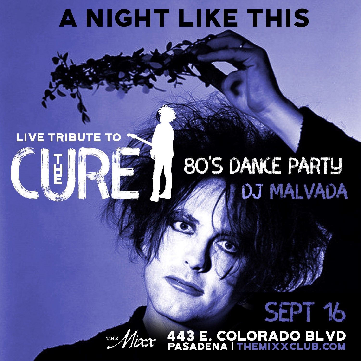 You are currently viewing A Night Like This, Live Tribute to the Cure & 80s Dance Party