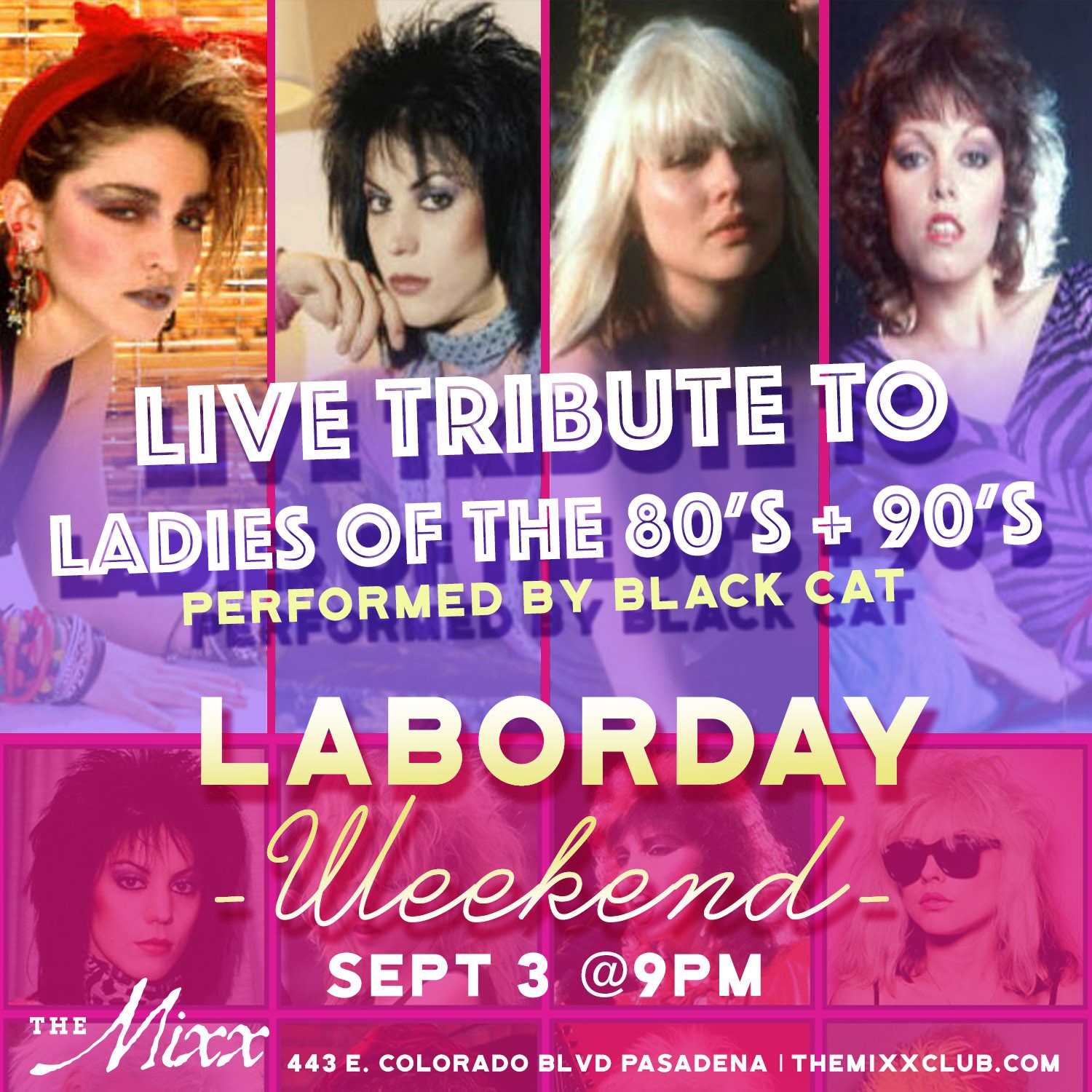 You are currently viewing Live tribute to the Ladies of the 80s & 90s performed by Black Cat