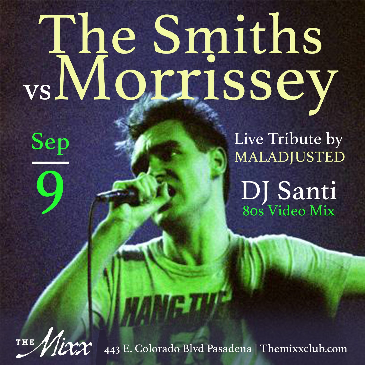 You are currently viewing Live Tribute to The Smiths & Morrissey 80s Dance Night and Show with MALADJUSTED