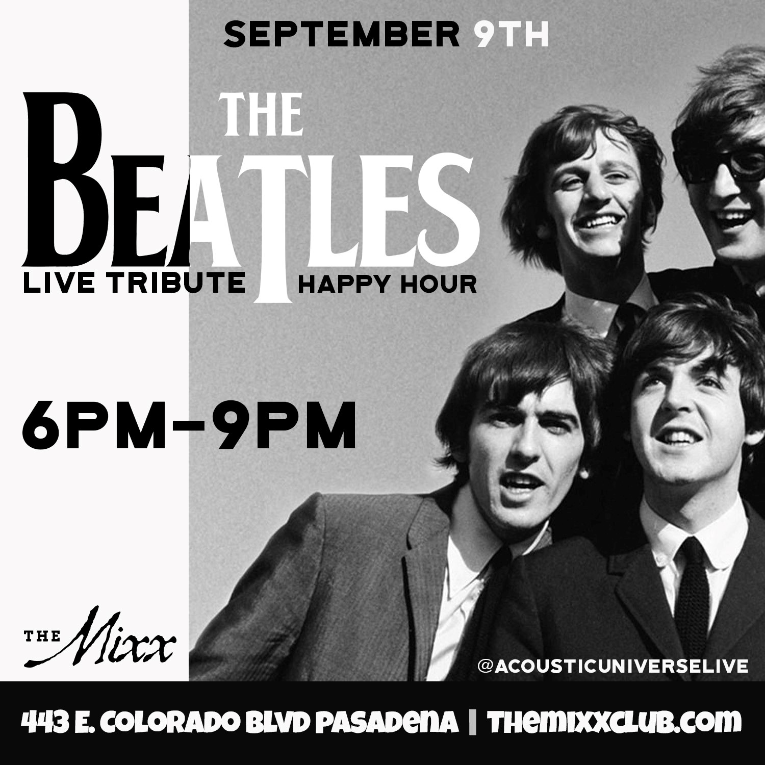 You are currently viewing A special Beatles Live Tribute & Happy Hour Live Show