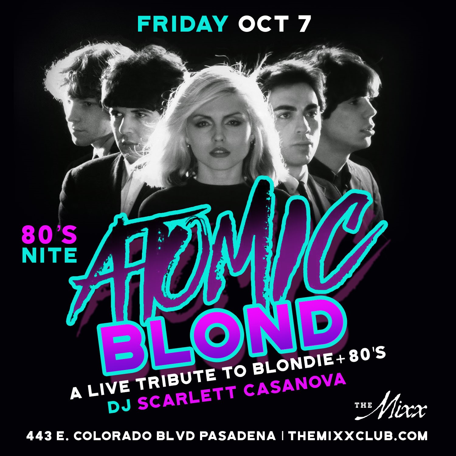 You are currently viewing 80’s Night with Atomic Blond, A live tribute to Blondie & The 80s