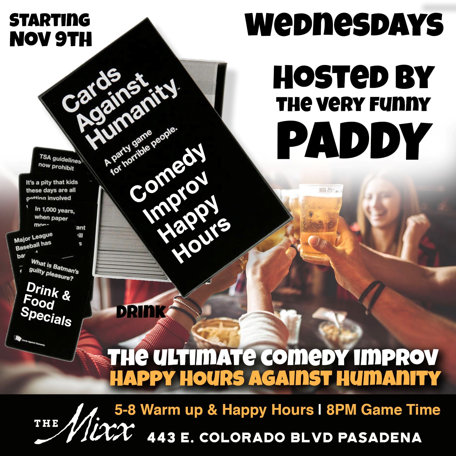 You are currently viewing Cards Against Humanity Happy Hours and Comedy Show