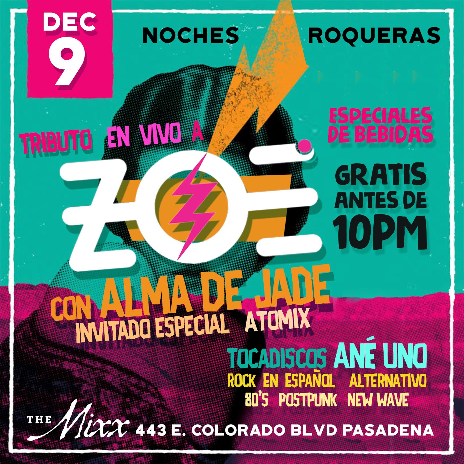 You are currently viewing Noches Roqueras ft. Live Tribute to Zoé with Alma De Jade