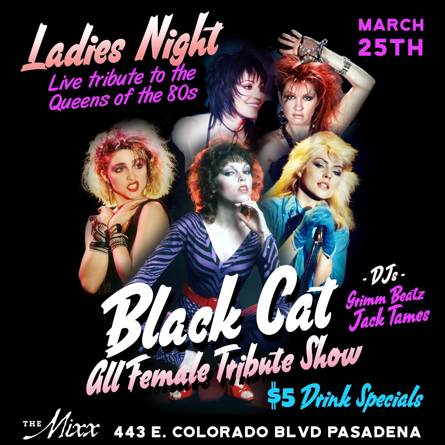 You are currently viewing 80s Ladies Night Live Tribute Show with Black Cat