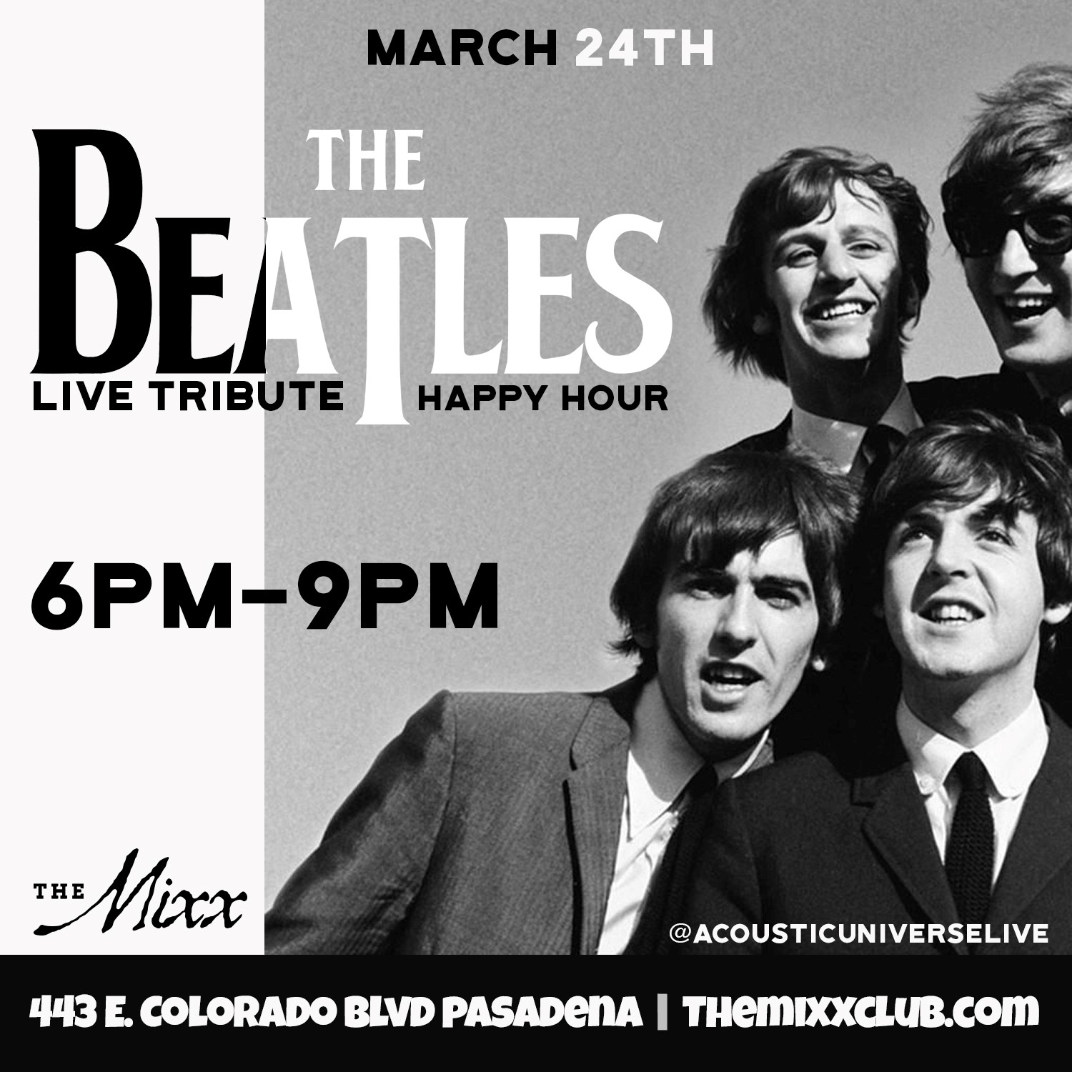 You are currently viewing BEATLES LIVE TRIBUTE & HAPPY HOURS – FREE SHOW