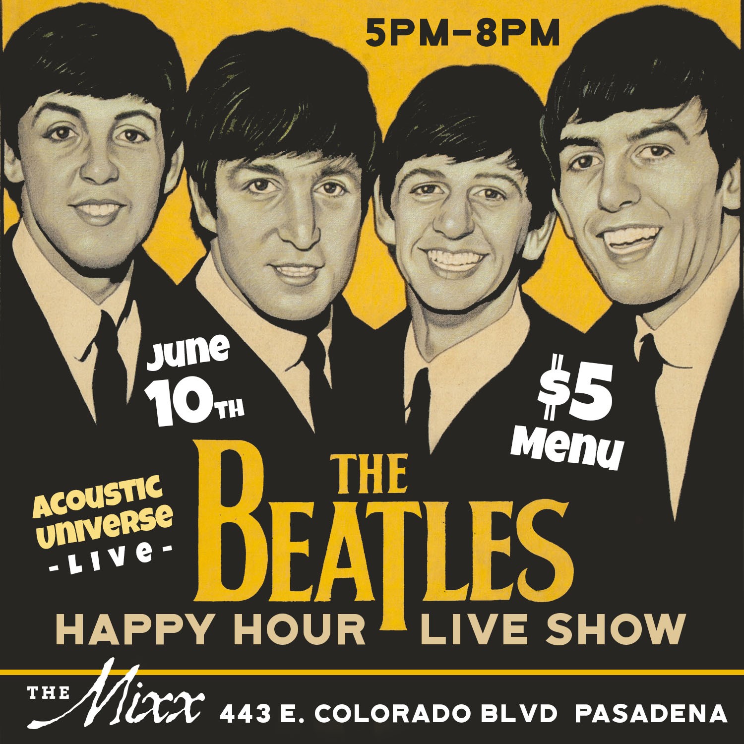You are currently viewing The Beatles Live Tribute Show and Happy Hours