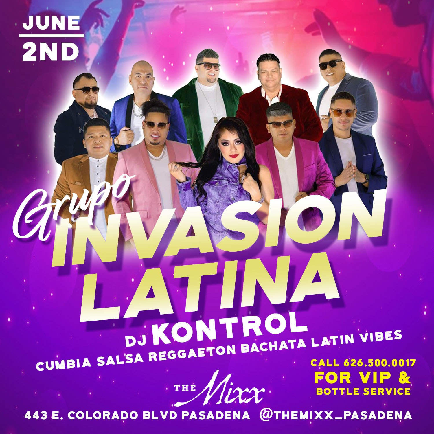 You are currently viewing Grupo Envasion Latina en VIVO + Fiesta de Salsa Cumbia Bachata