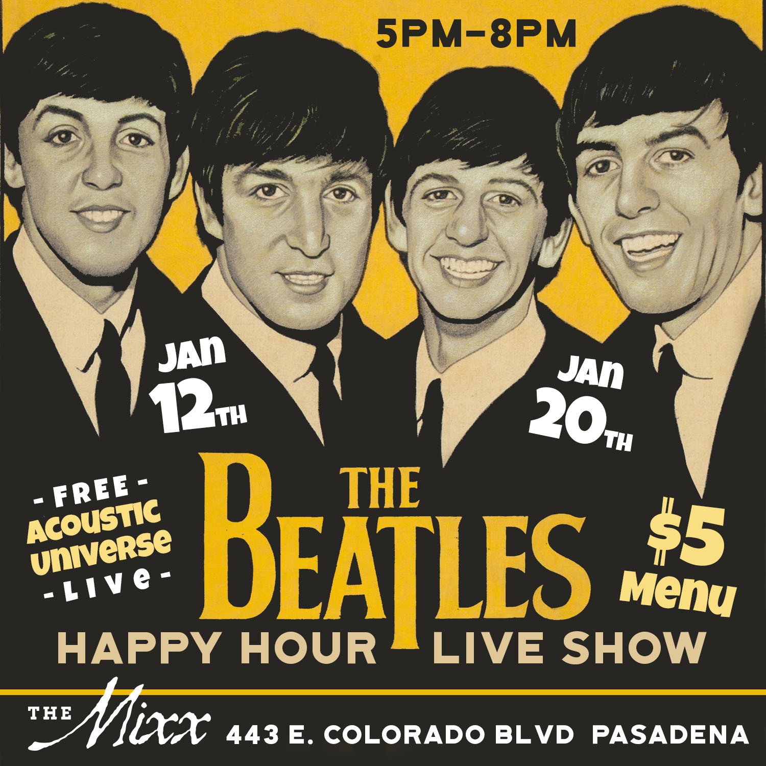 You are currently viewing Live Beatles Happy Hours Tribute Show