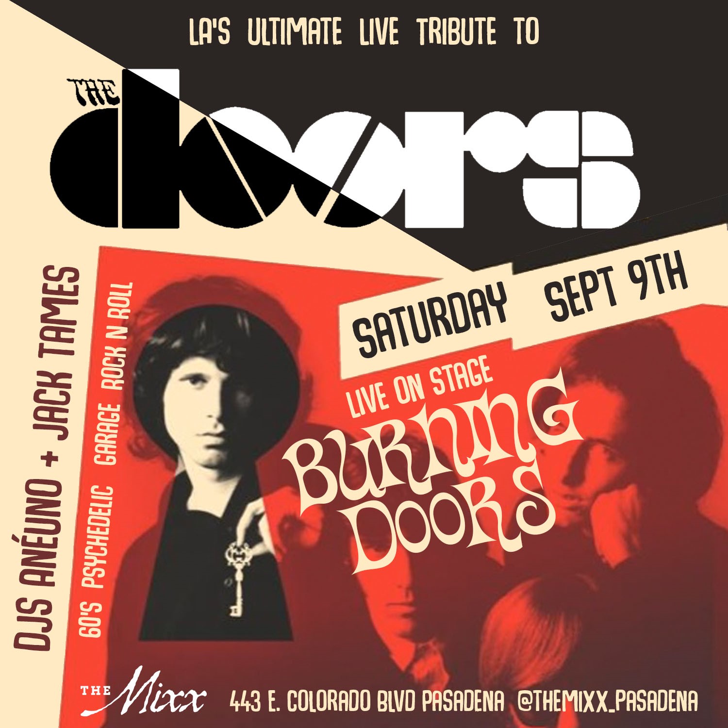 You are currently viewing Live Tribute to The Doors by LA’s ultimate tribute Show “Burning Doors”