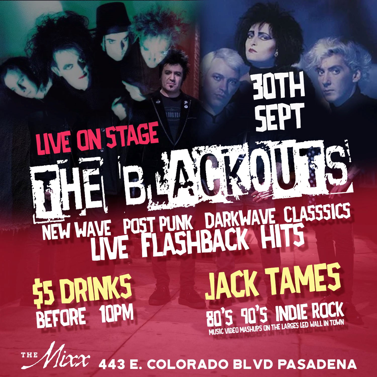 You are currently viewing Live 80s + 90s +Post Punk + New Wave + Dark Wave Show with The Blackouts