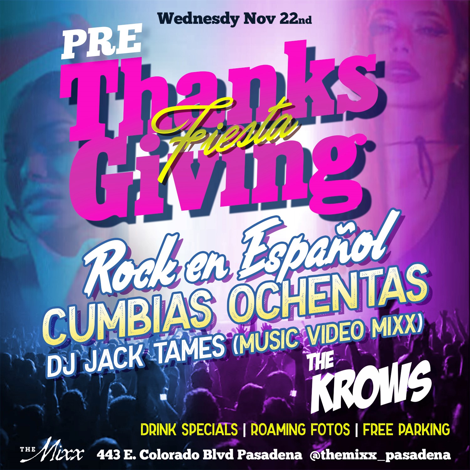 You are currently viewing Pre Thanksgiving Dance Fiesta and Live Show – Rock En Español, Cumbia, 80s