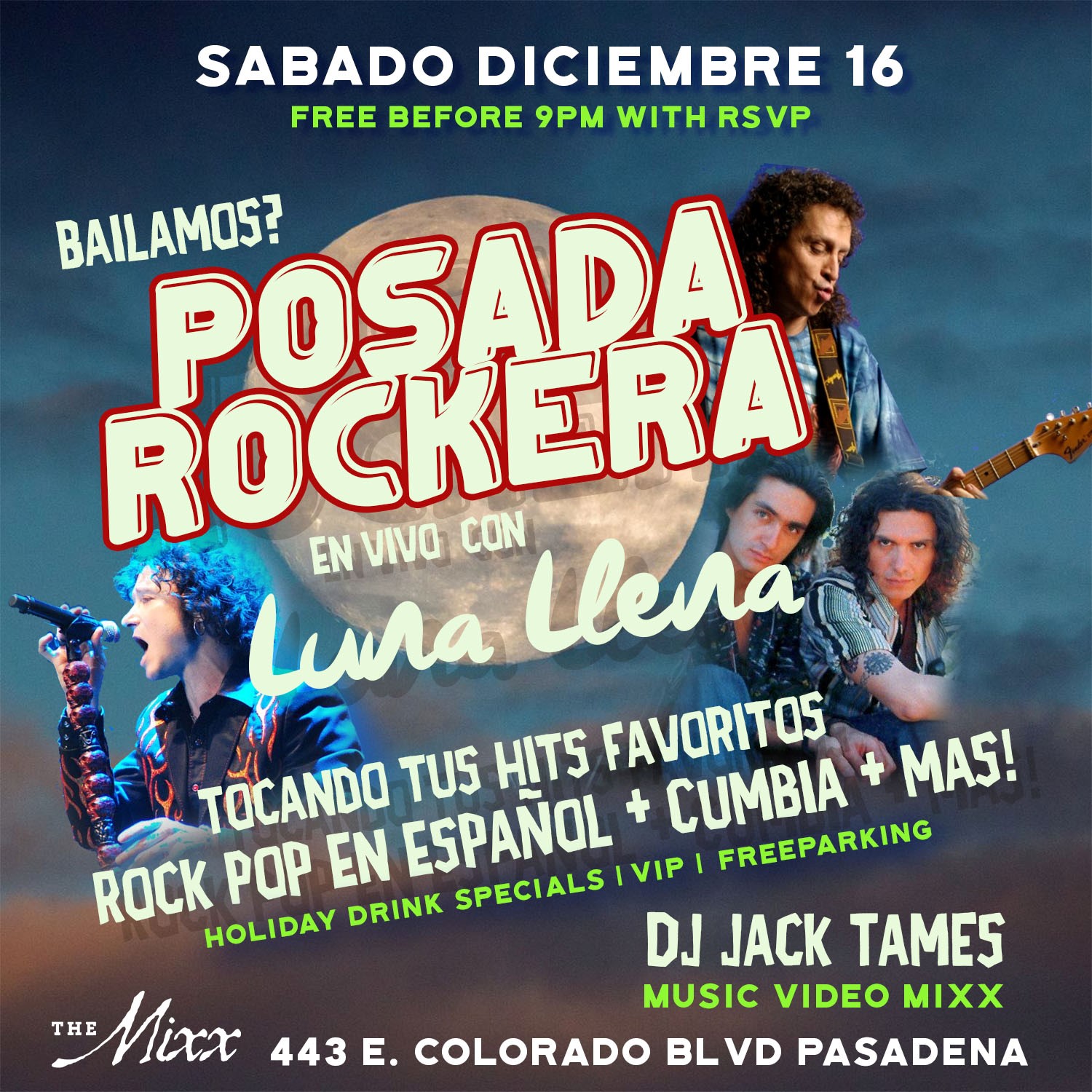 You are currently viewing Holiday Posada Rockera with Luna llena Live on Stage
