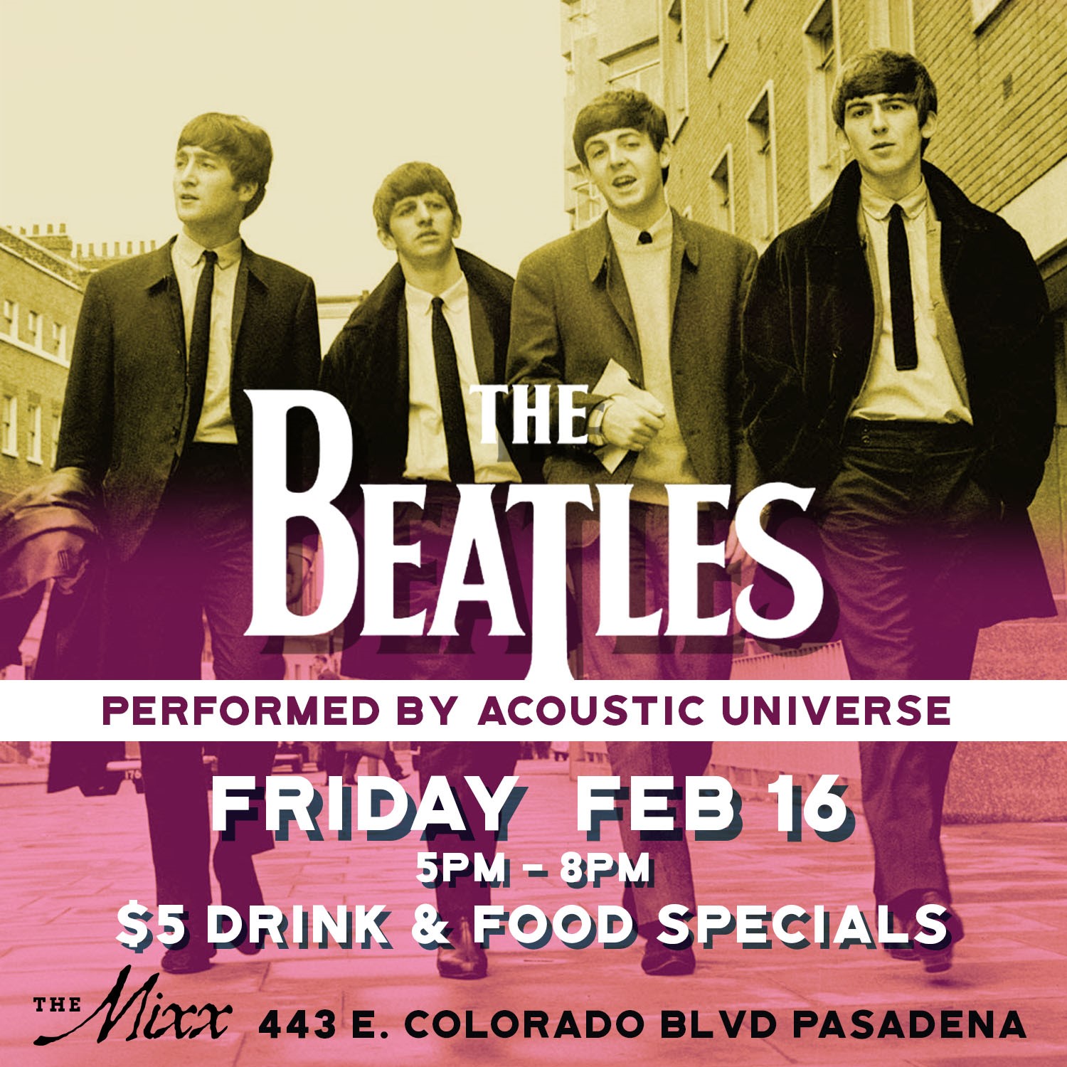 You are currently viewing FREE Live Beatles Tribute Show & Happy Hours