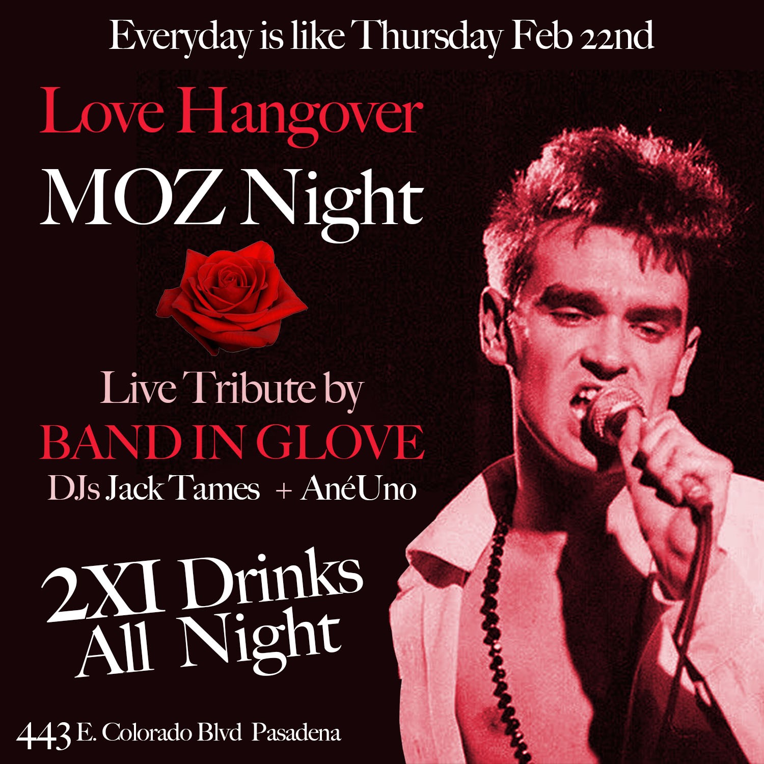 You are currently viewing Love Hangover MORRISSEY + The Smiths Night with live band!