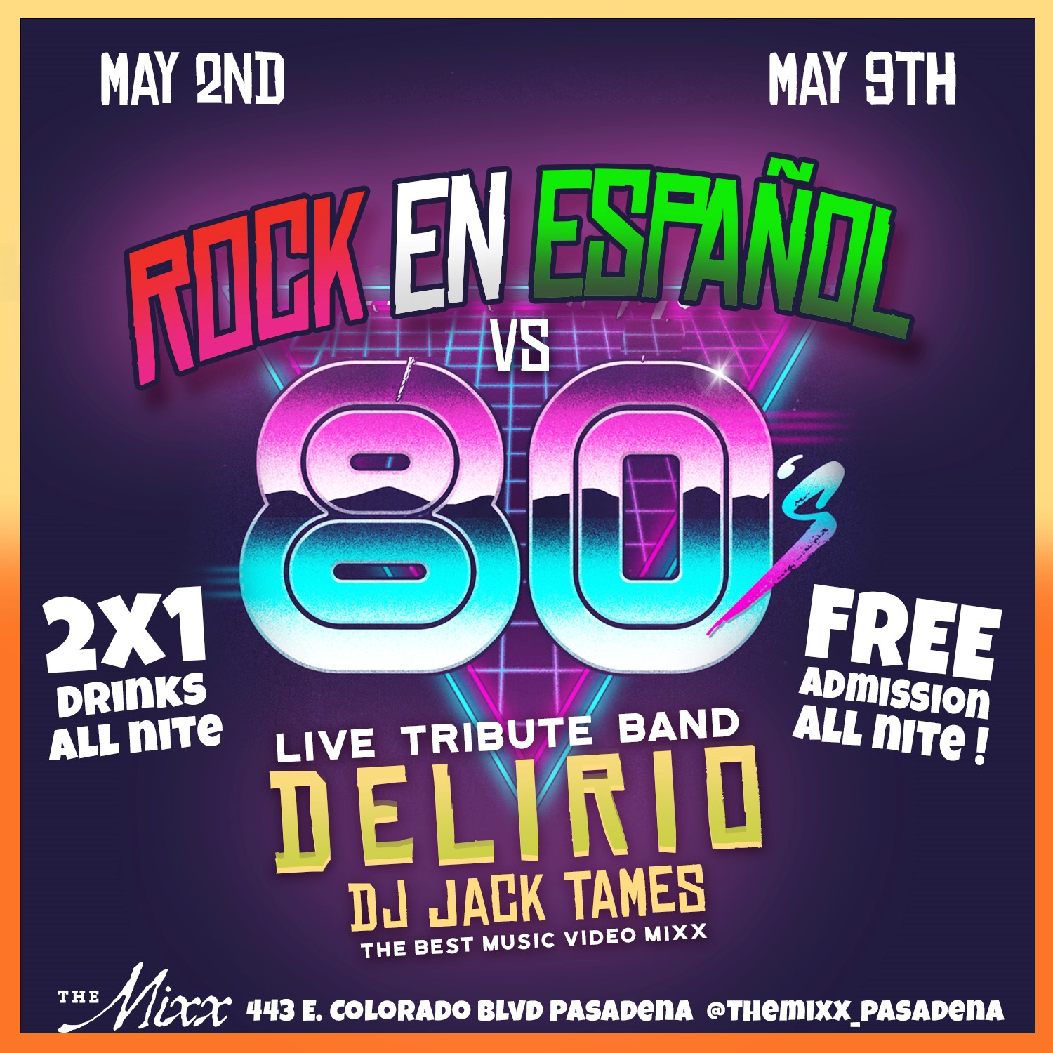 You are currently viewing LIVE 80’S VS ROCK EN ESPA˜NOL SHOW & DANCE PARTY