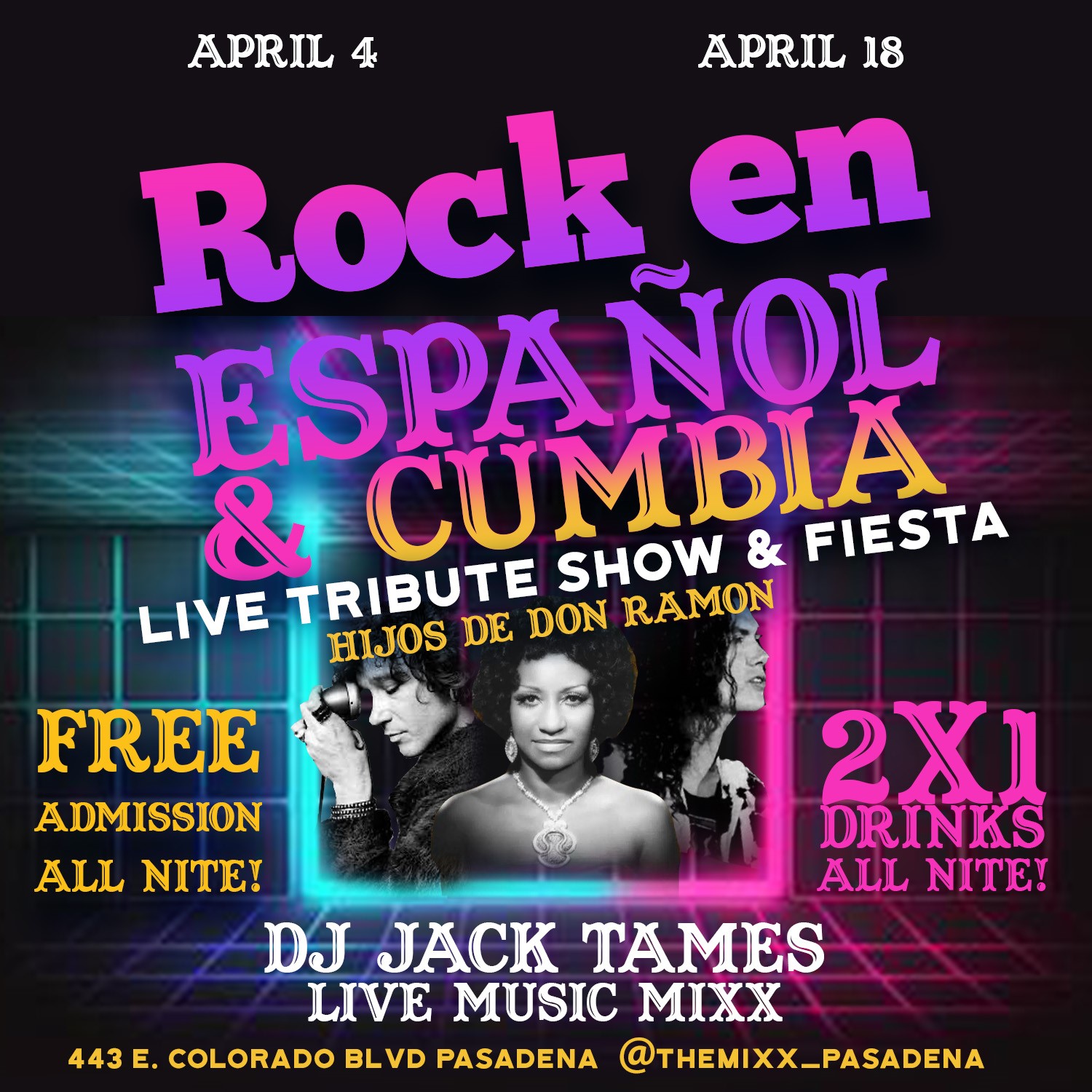 You are currently viewing FREE Live Rock en Español, Cumbias and 80s