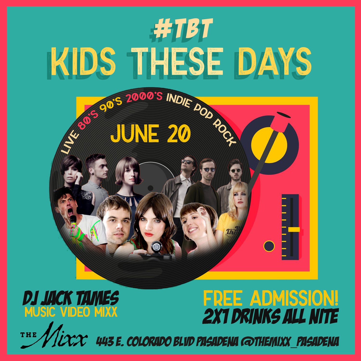 You are currently viewing INDIE POP ROCK TRIBUTE #TBT Night with Kids These Days