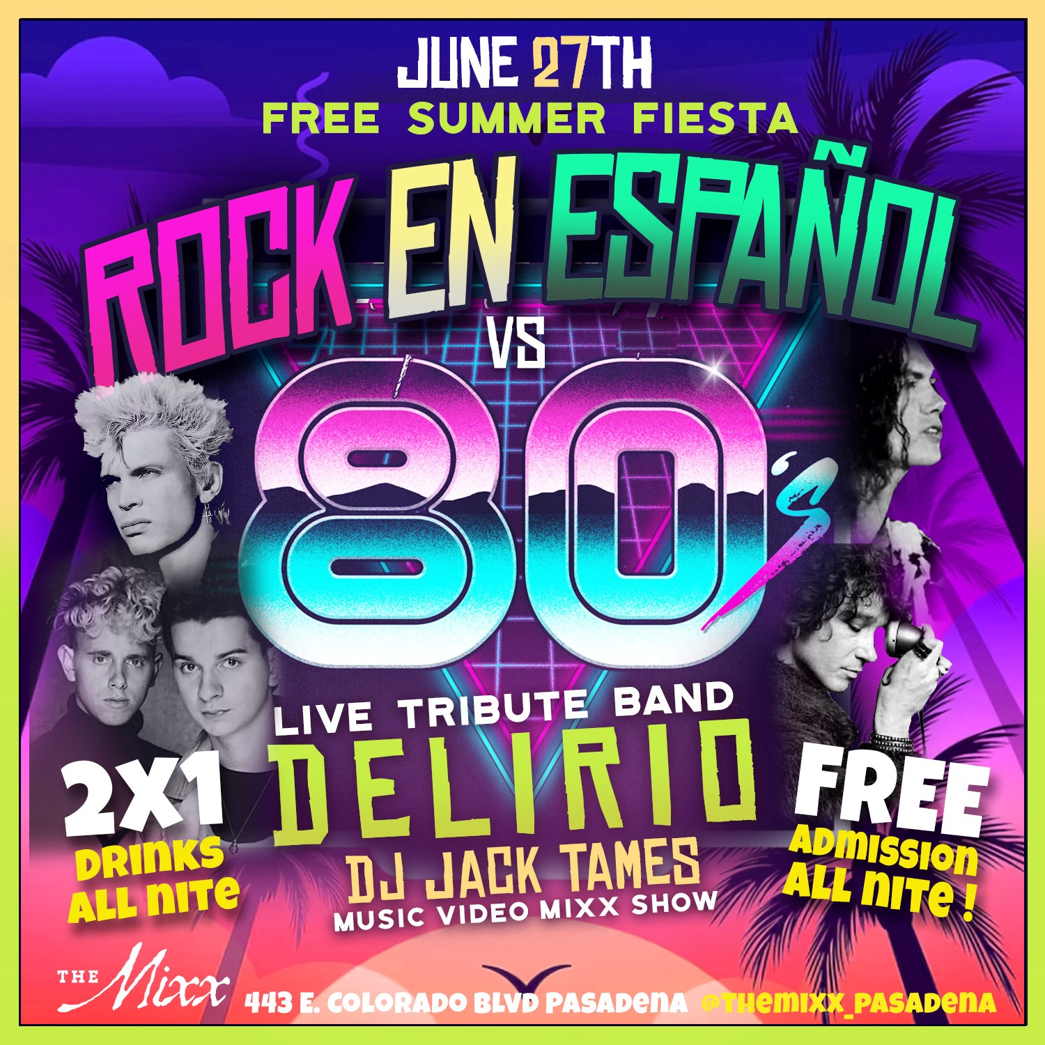 You are currently viewing FREE SUMMER Rock En Espanol & 80s Live Show and Dance Party