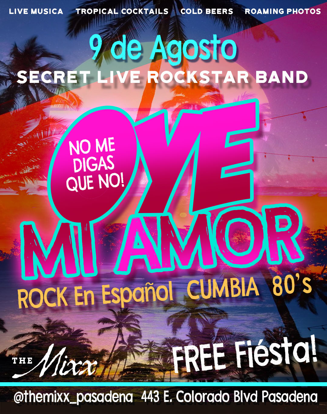 You are currently viewing OYE ME AMOR, Musica Latina en VIVO!