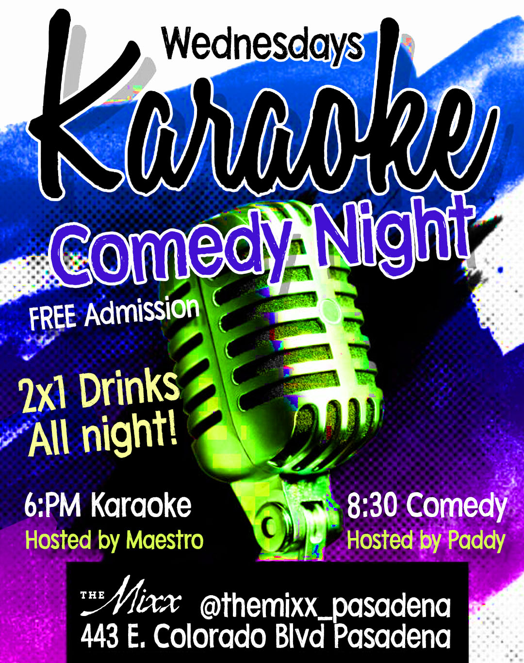 You are currently viewing Pasadena’s ultimate KARAOKE & COMEDY Night with 2×1 Drinks all night