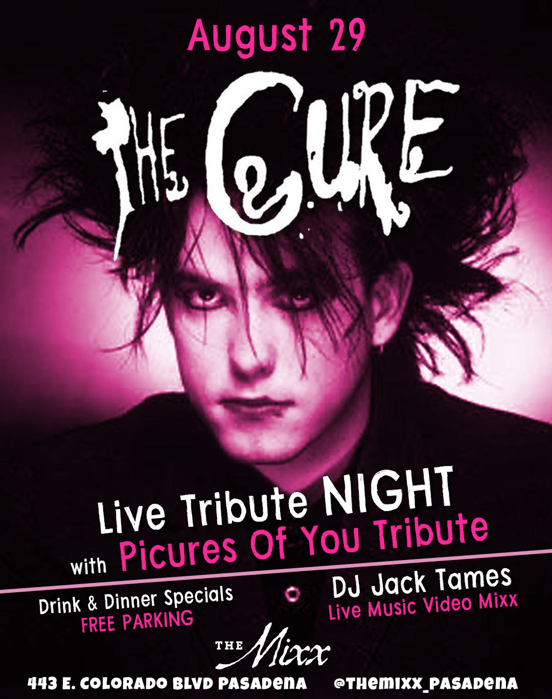 You are currently viewing LIVE TRIBUTE TO THE CURE SHOW & DANCE PARTY