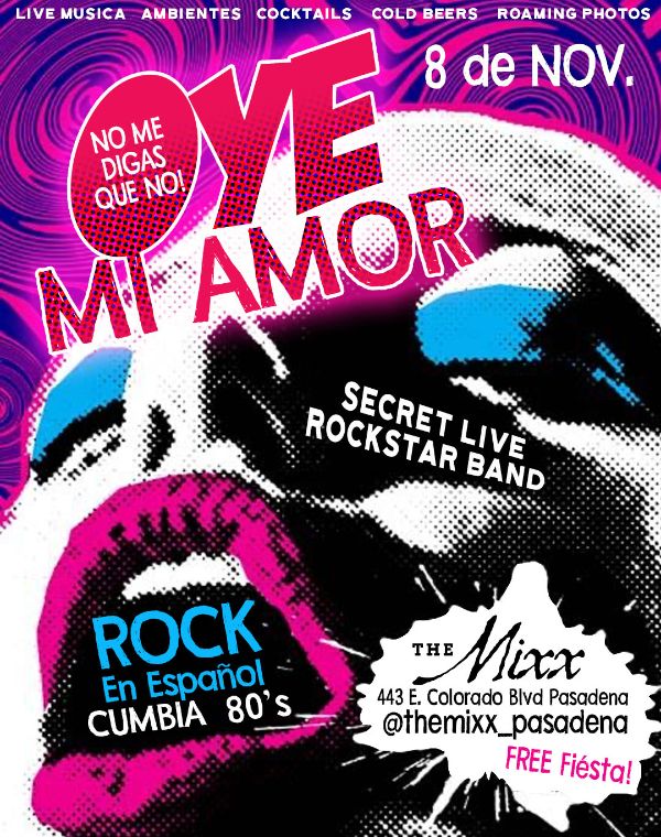 You are currently viewing OYE MI AMOR! Live Musica + Rock Pop En Español