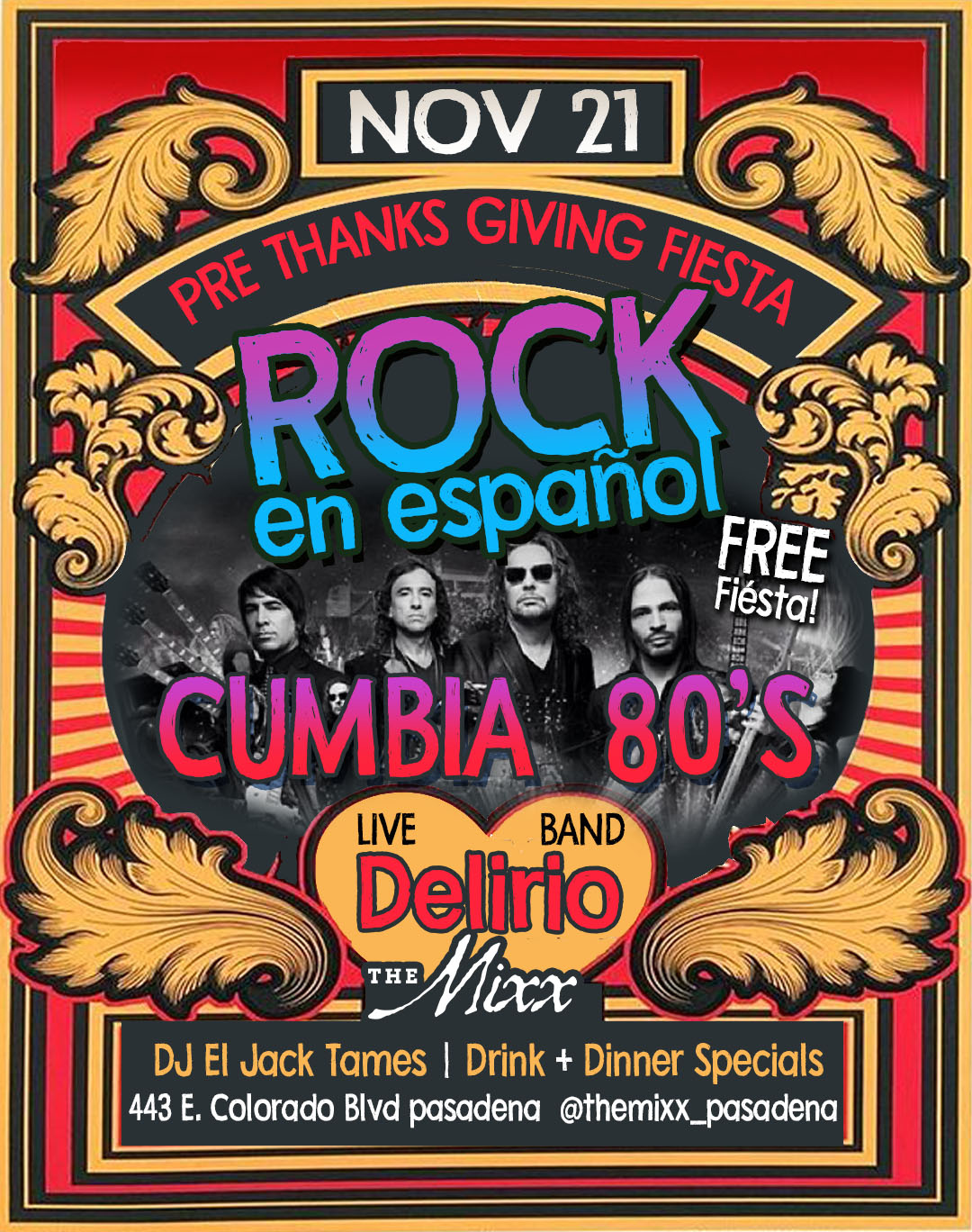 You are currently viewing Live Rock en Español, Cumbias + 80’s Show and Dance Party