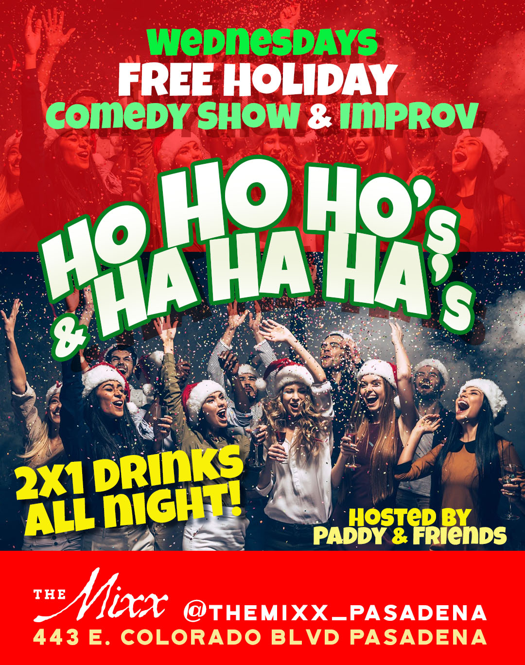 You are currently viewing HOHOHO’s & HAHAHA’s FREE HOLIDAY COMEDY SHOW