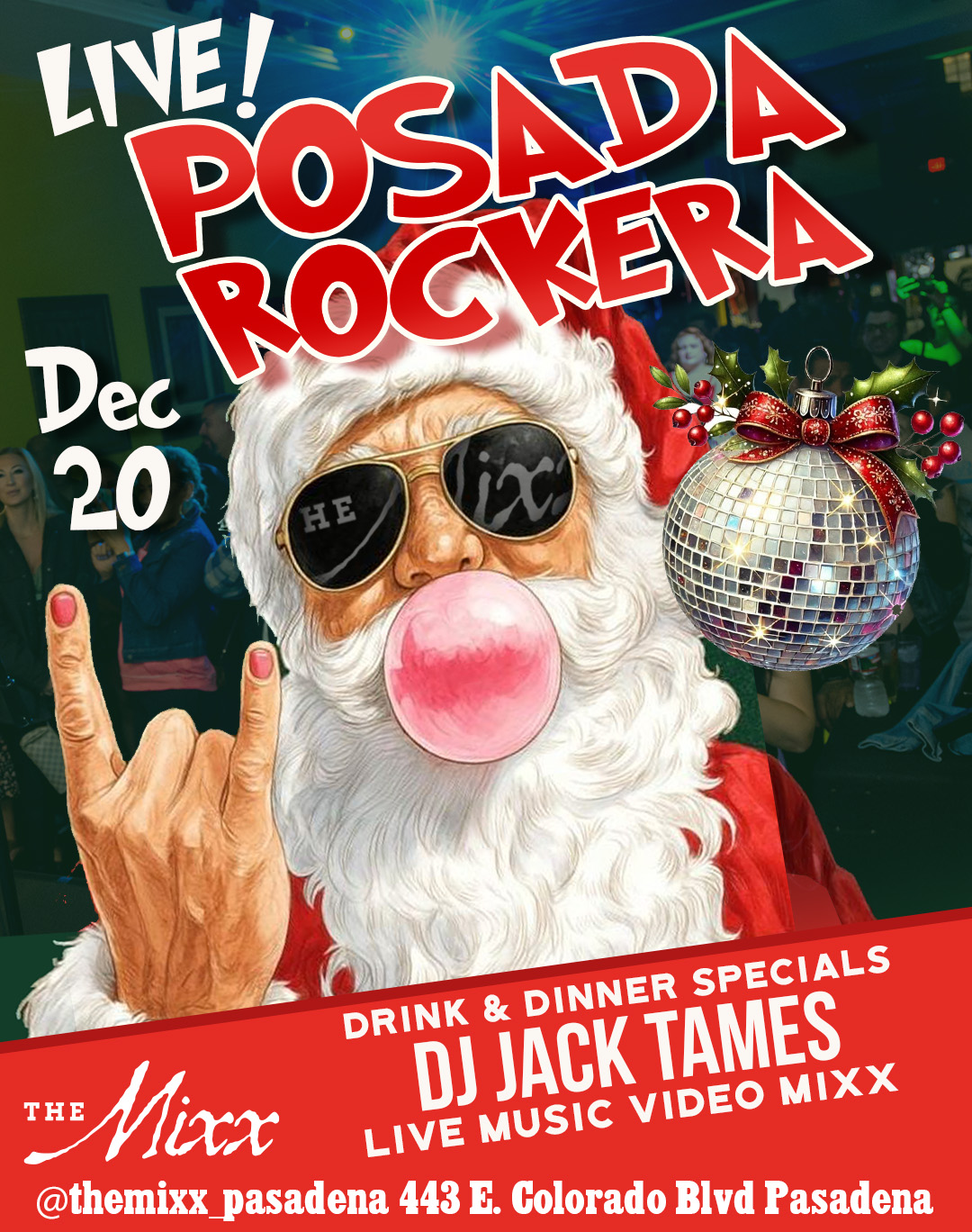 You are currently viewing POSADA NAVIDE˜NA con Rock En Español Cumbia + 80s