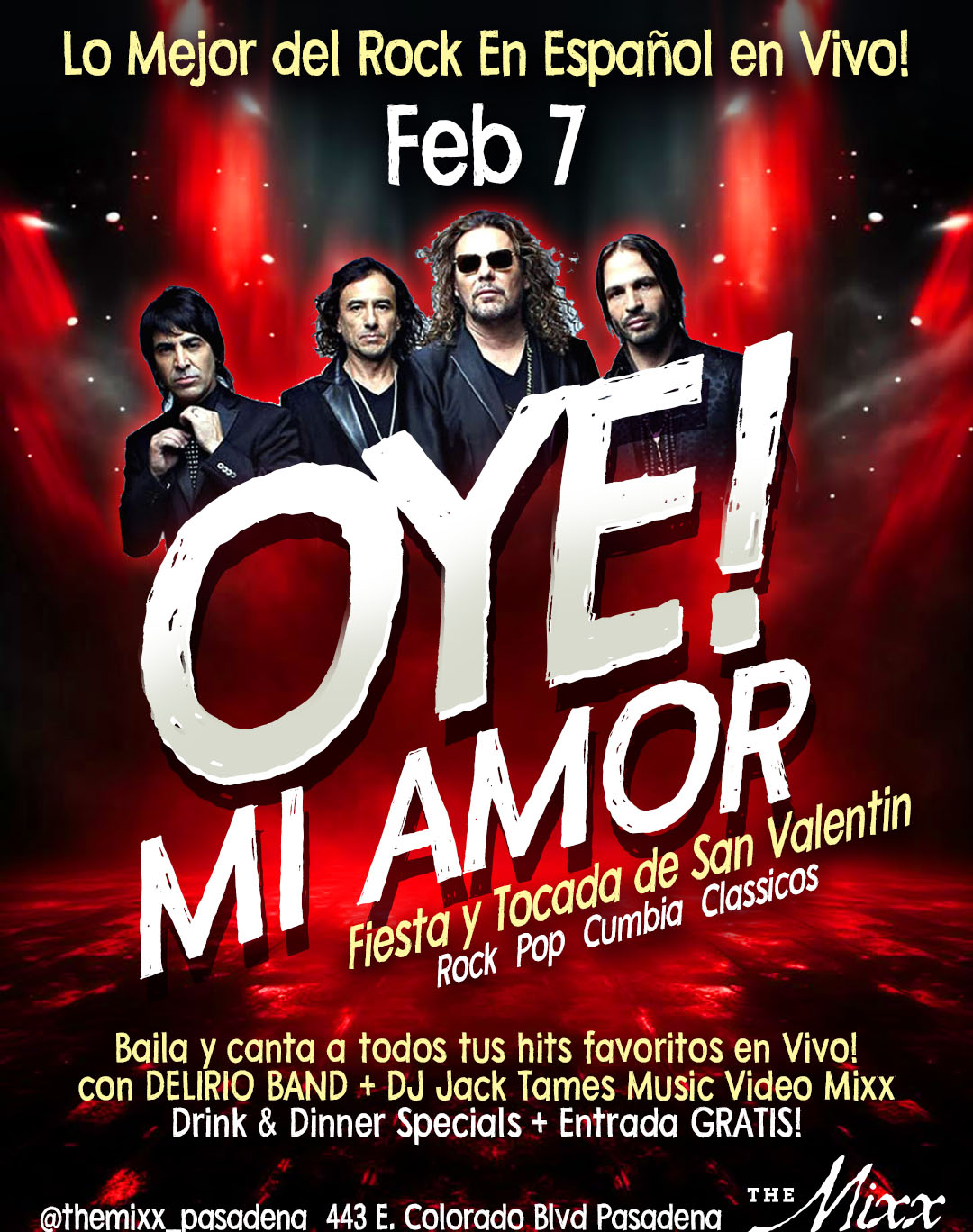 You are currently viewing OYE MI AMOR, Fiesta y Tocada en Vivo de Rock Pop En Español GRATIS!
