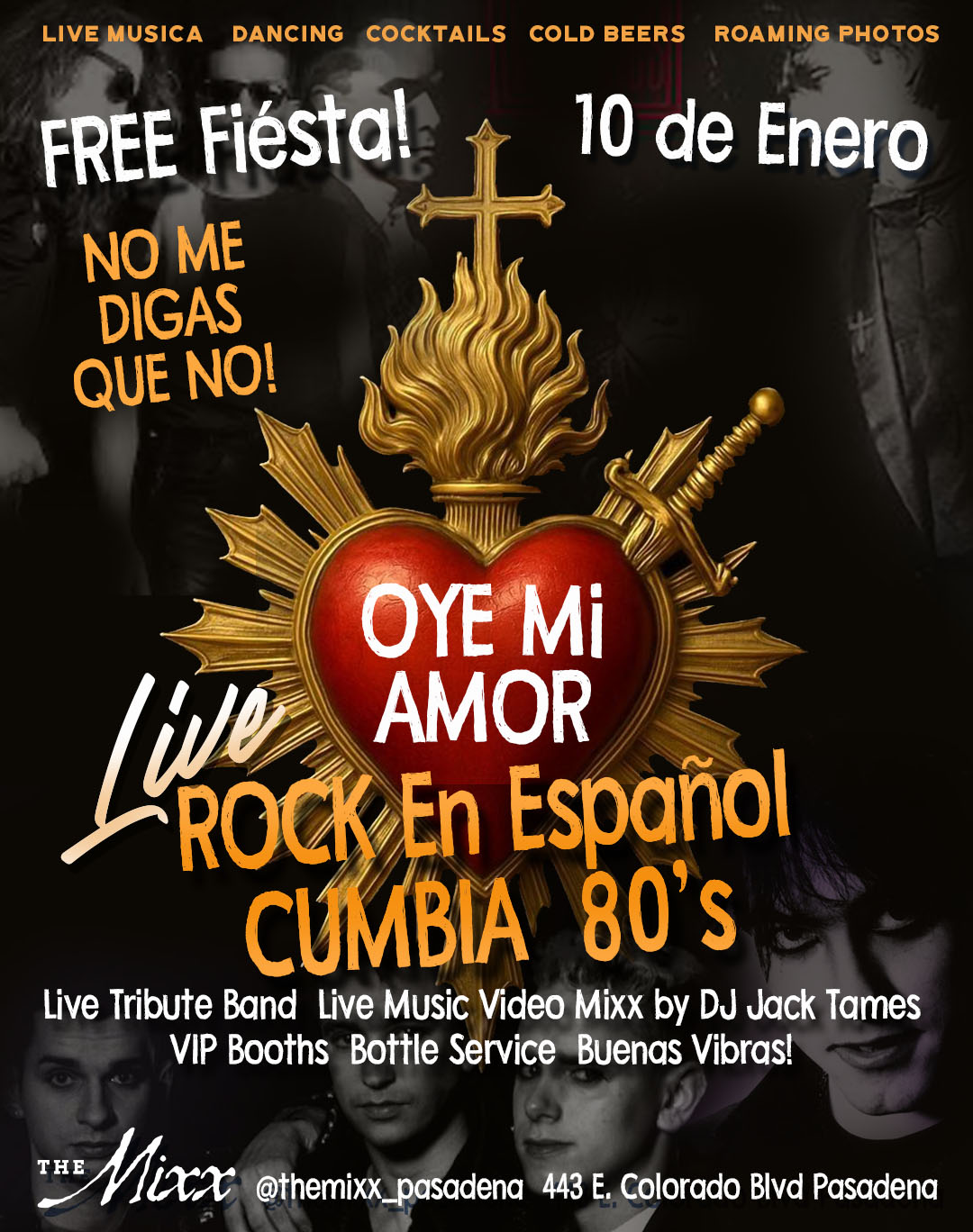 You are currently viewing OYE MI AMOR – Live Rock En Español, Cumbias, 80’s Fiesta y Show