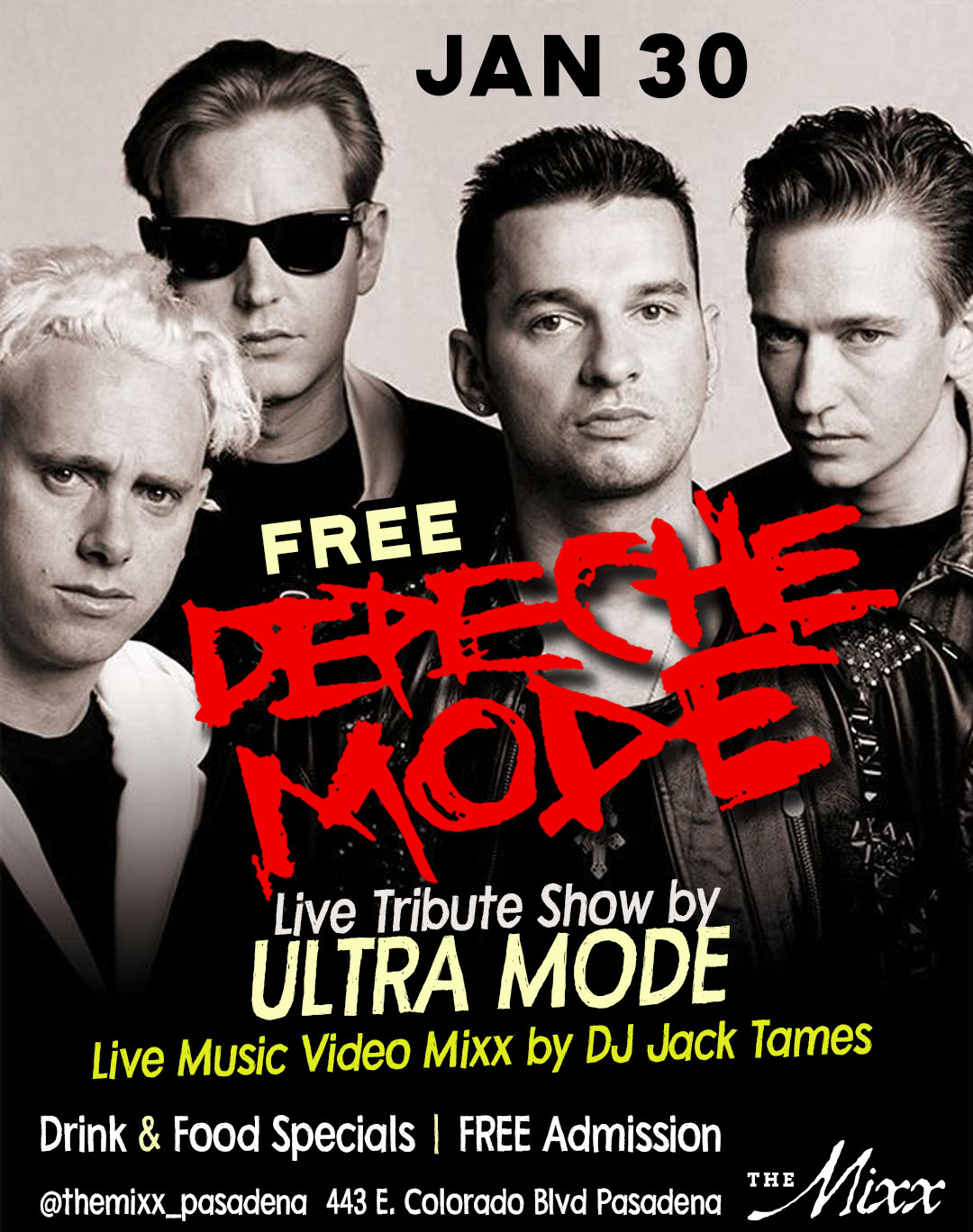 You are currently viewing FREE LIVE TRIBUTE TO DEPECHE MODE by ULTRA MODE