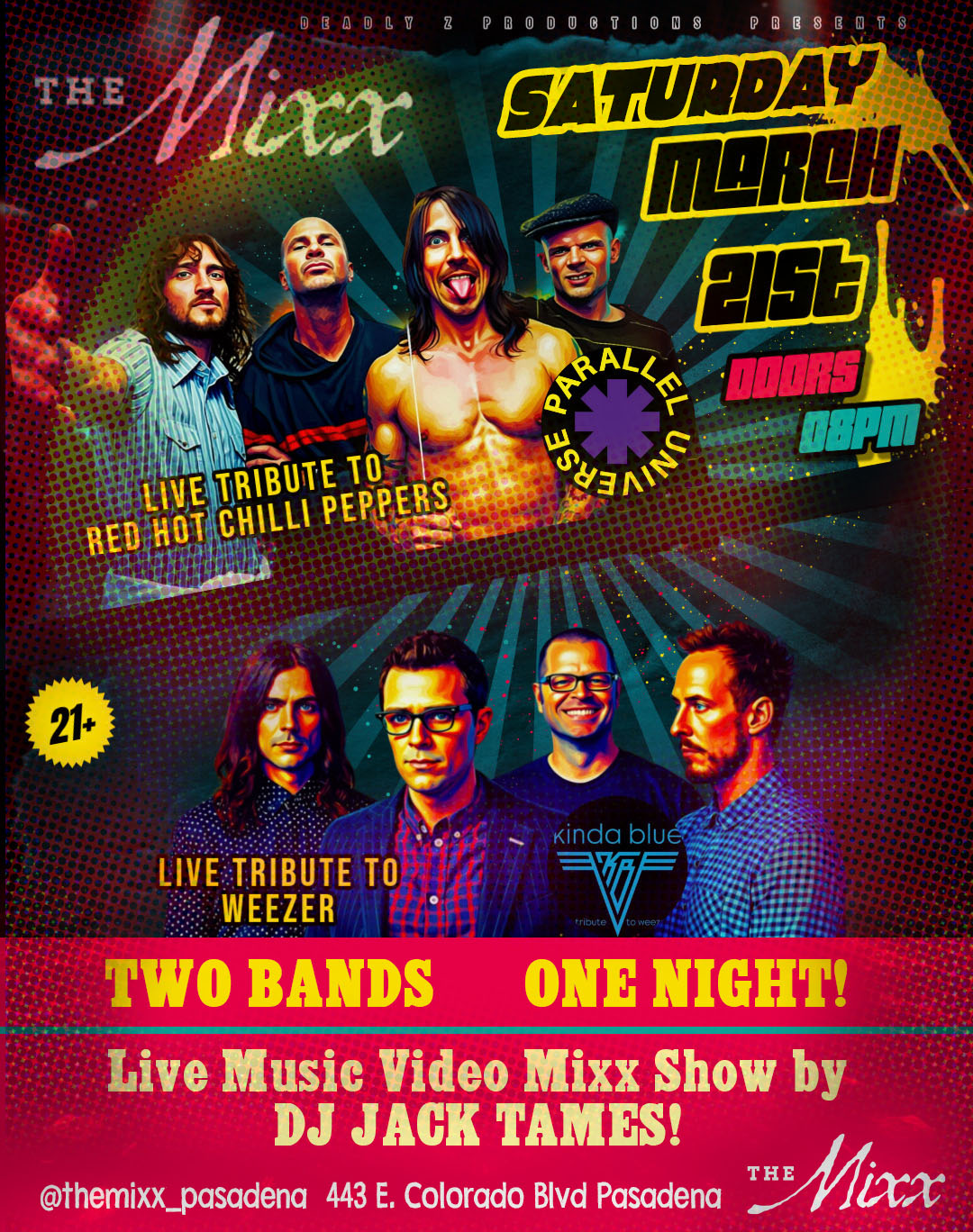 You are currently viewing LIVE TRIBUTE TO RED HOT CHILLI PEPPERS & WEEZER SHOW