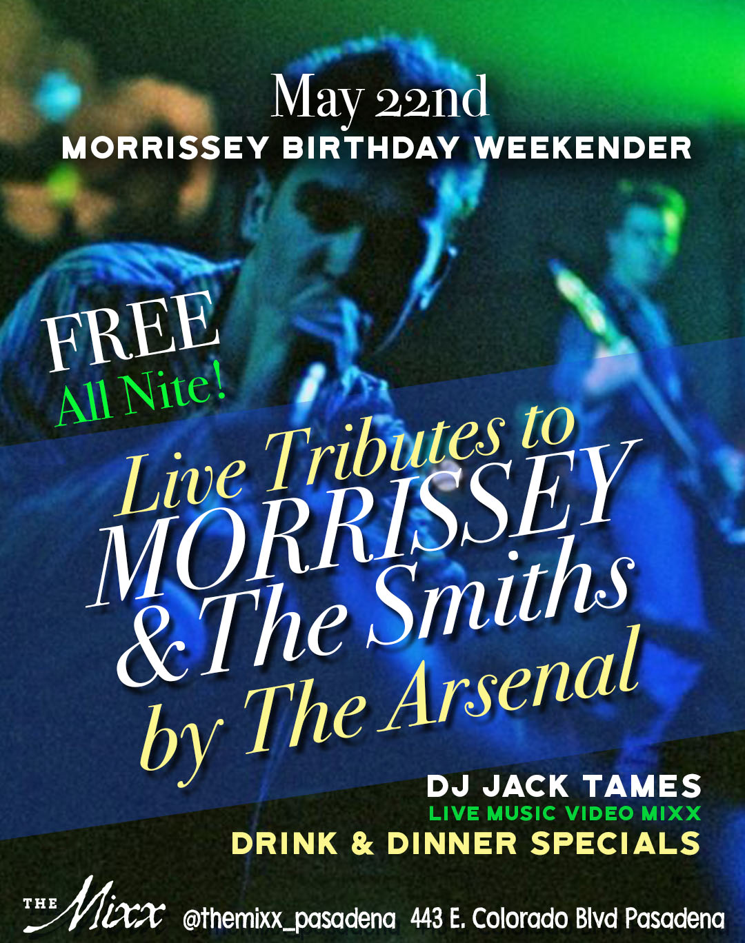 You are currently viewing MORRISSEY BIRTHDAY WEEKENDER Live Tribute with The Arsenal Band