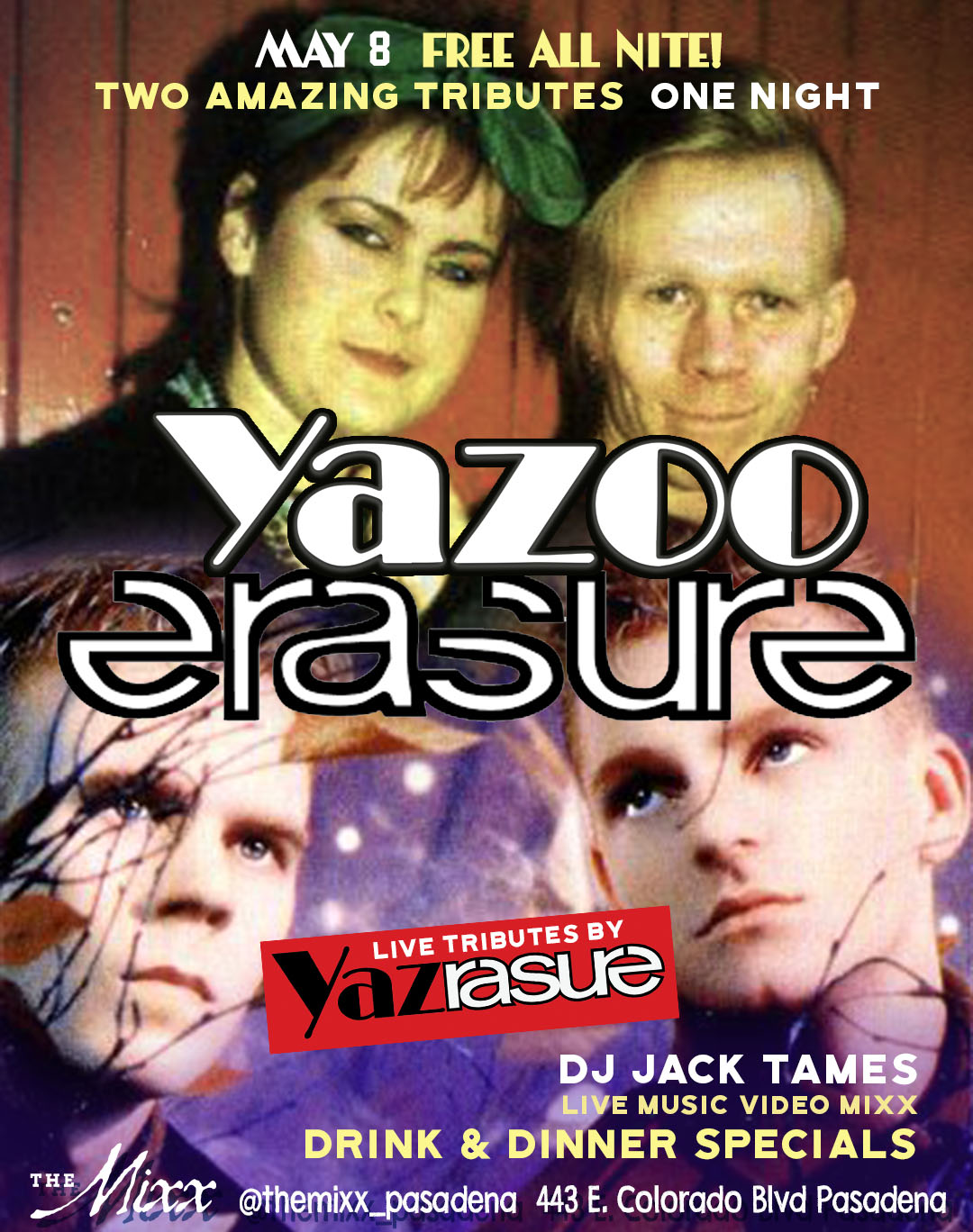 You are currently viewing Two Live 80’s Synth Pop Tributes to YAZOO & ERASURE One Night.