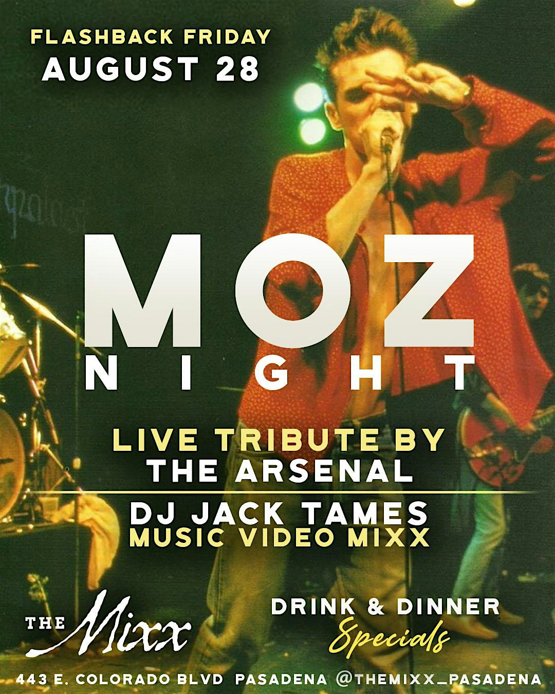 You are currently viewing FREE MOZ NIGHT with a live tribute to Morrissey & The Smiths by The Arsenal